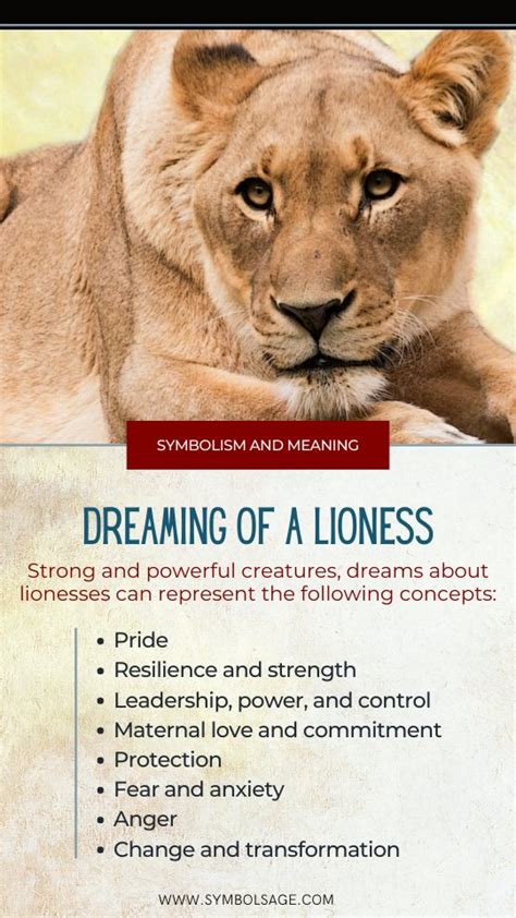 The Symbolic Significance and Interpretation of Dreaming about Lioness