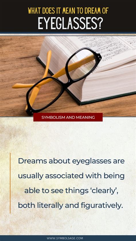 The Symbolism of Spectacles in Dreams