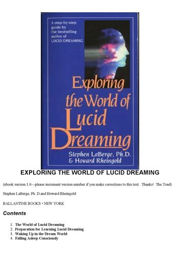 The Therapeutic Potential of Exploring Lucid Dreaming