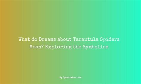 Understanding the Symbolism: What Do Arachnids Represent in Dreams?